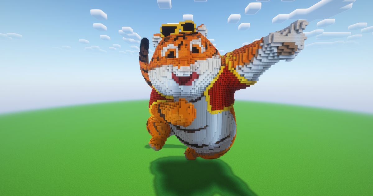 Minecraft Fortune Tiger Statue! ( FREE )