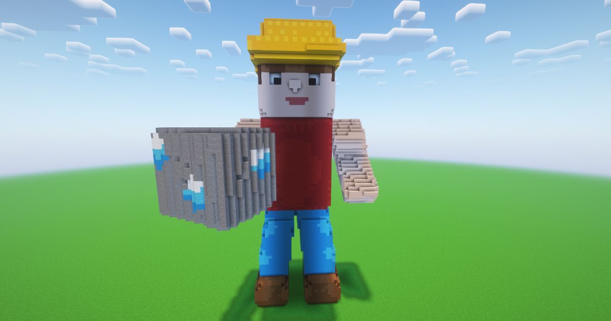 Minecraft Miner Statue! ( FREE )