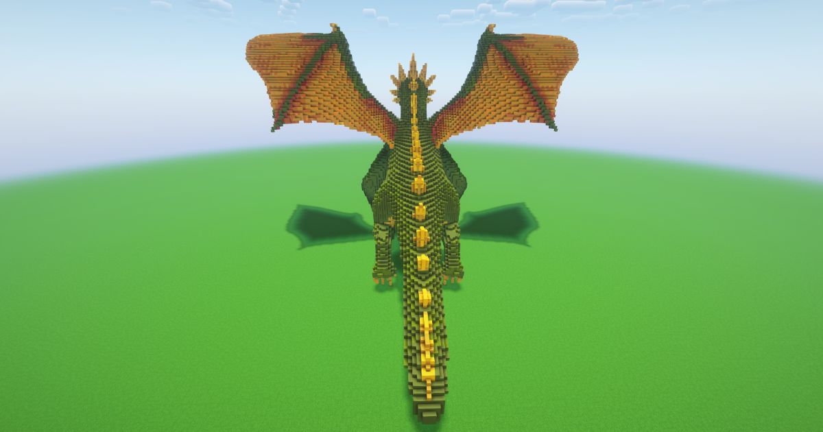 Minecraft Green Dragon Statue! ( FREE ) preview 1