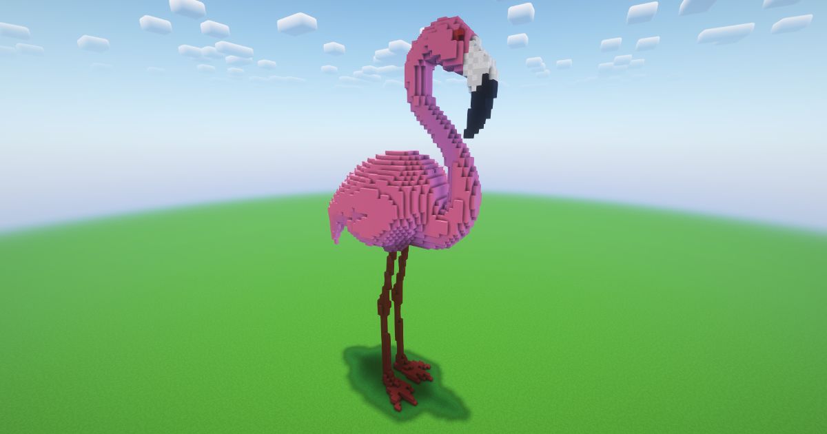 Minecraft Flamingo Statue! ( FREE )