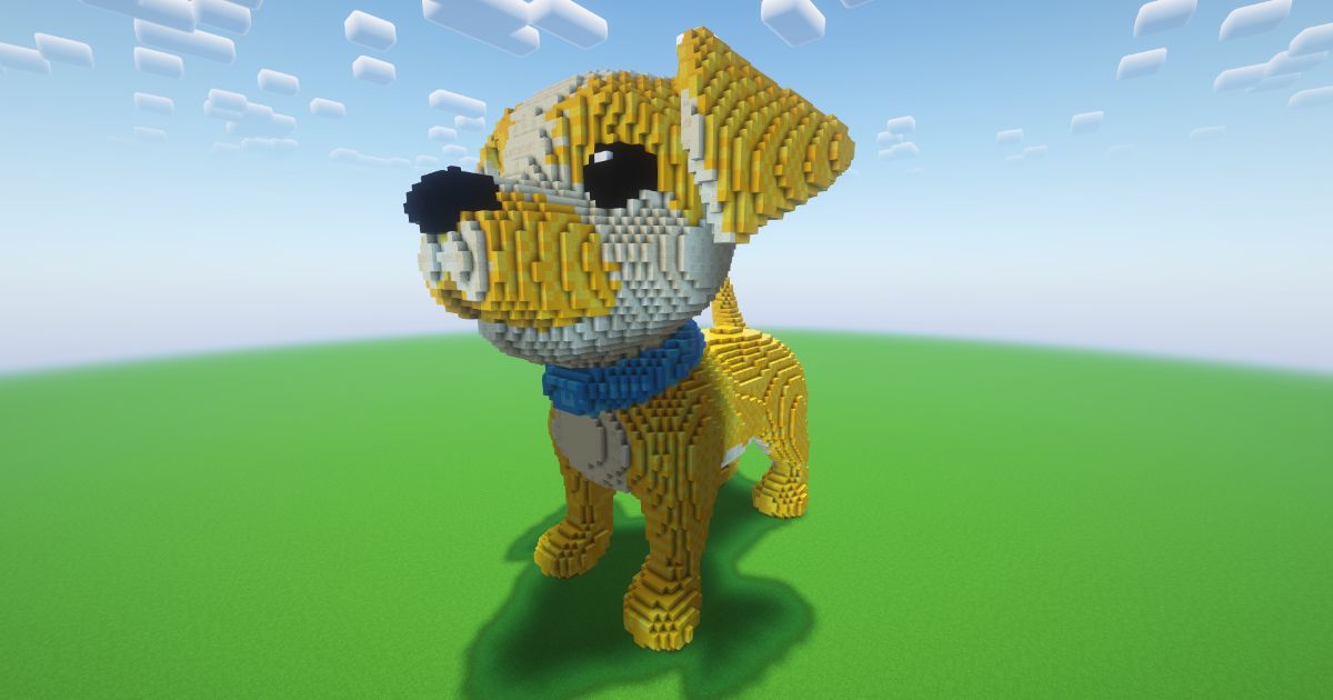 Minecraft Dog Statue! ( FREE ) preview 1