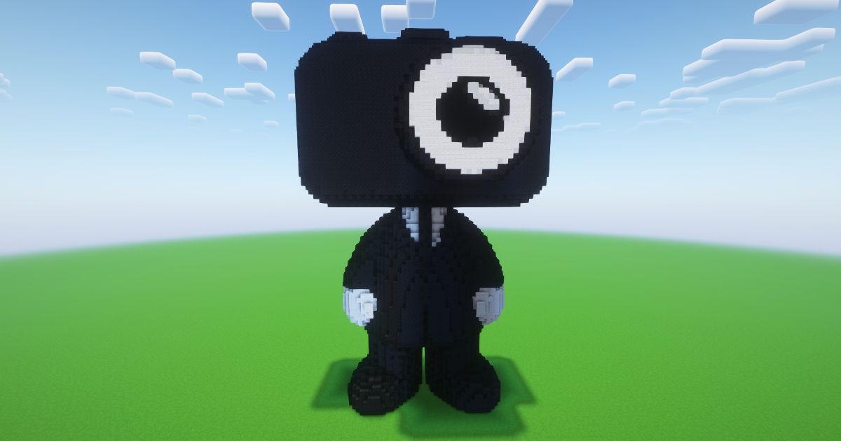 Minecraft Cameraman Statue! ( FREE )