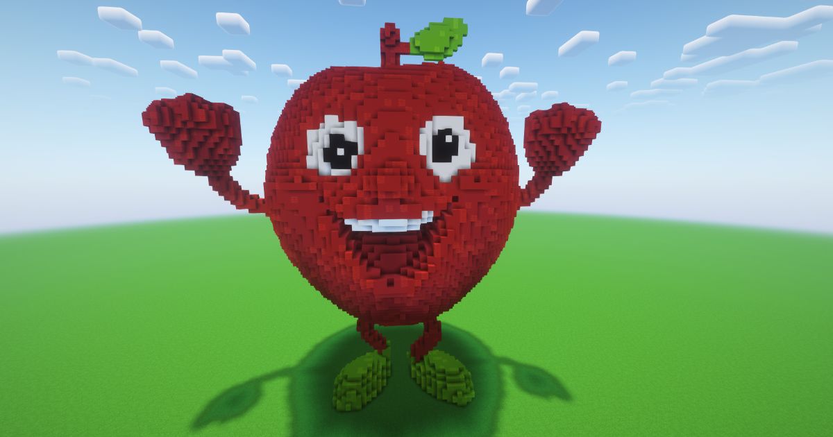 Minecraft Smiley Apple Statue! ( FREE )