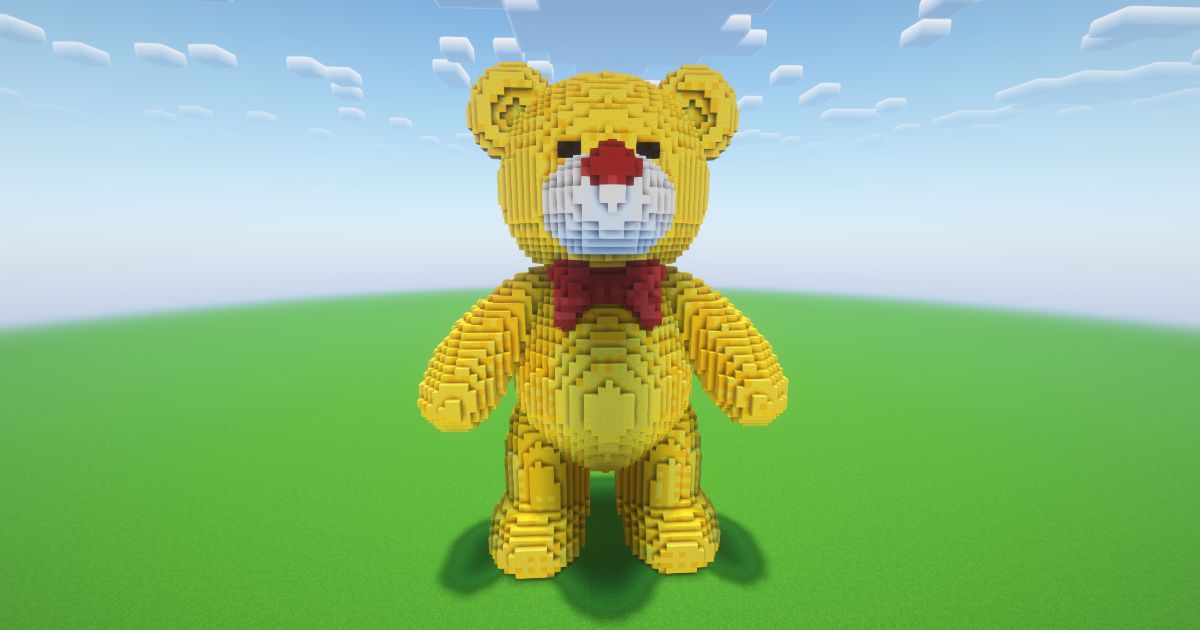 Minecraft Teddy Bear Statue! ( FREE )