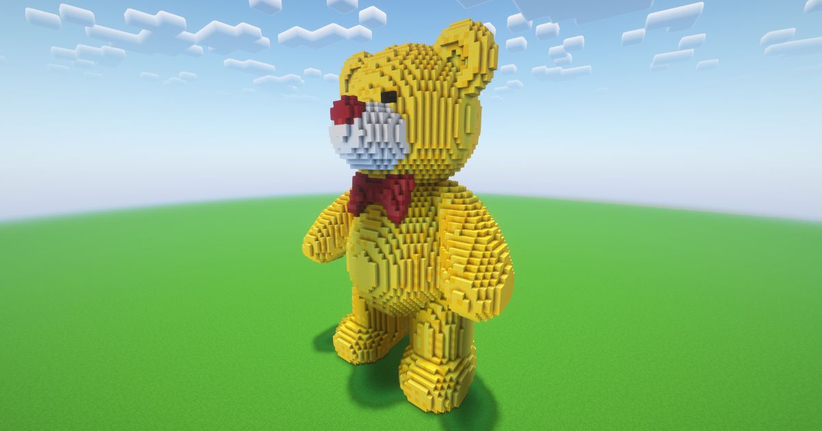 Minecraft Teddy Bear Statue! ( FREE ) preview 1