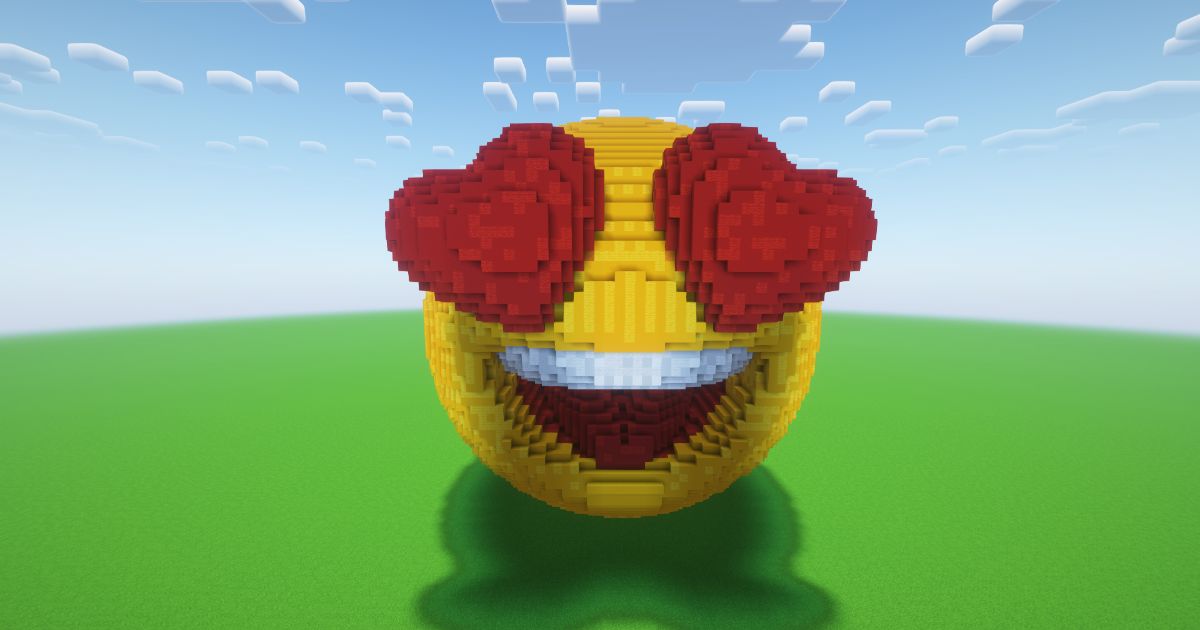 Minecraft Emoji Heart Eyes Statue! ( FREE )