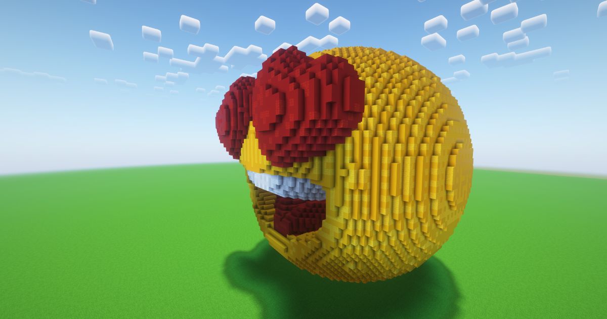 Minecraft Emoji Heart Eyes Statue! ( FREE ) preview 1