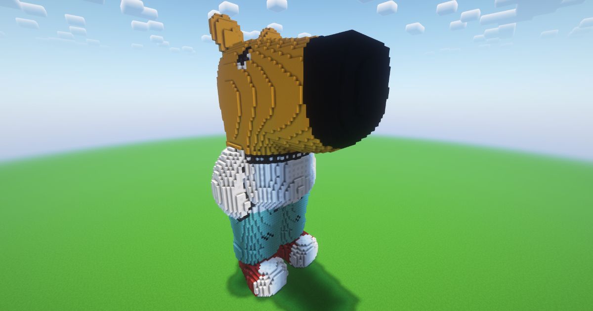 Minecraft Chill Guy Statue! ( FREE )