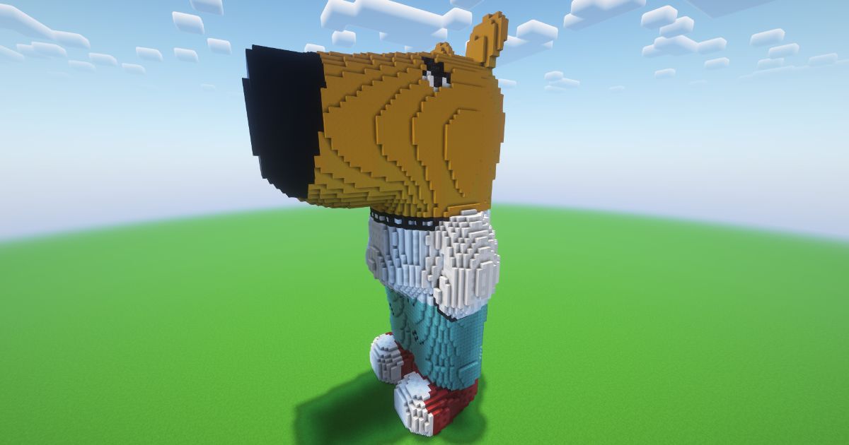 Minecraft Chill Guy Statue! ( FREE ) preview 1