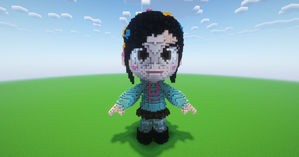 Minecraft Vanellope Statue! ( FREE )