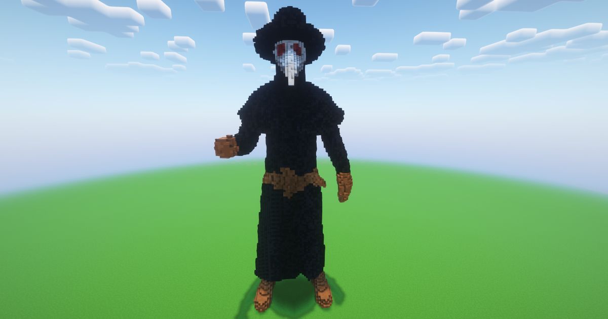 Minecraft Plague Doctor Statue! ( FREE )