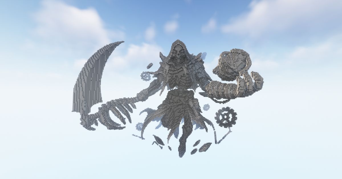 FREE Minecraft Reaper Tools Statue