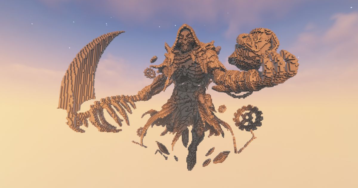 FREE Minecraft Reaper Tools Statue preview 1