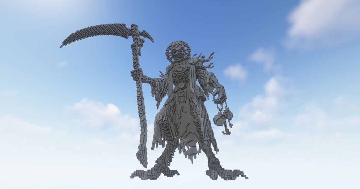 FREE Minecraft Reaper Sky Forge Statue
