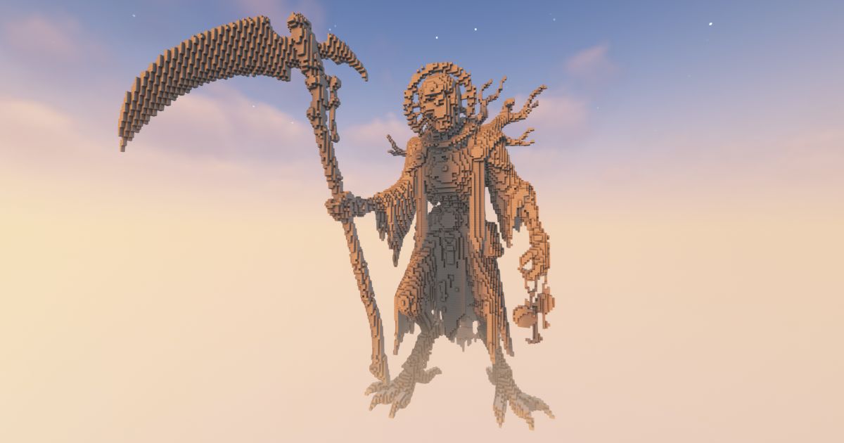 FREE Minecraft Reaper Sky Forge Statue preview 1