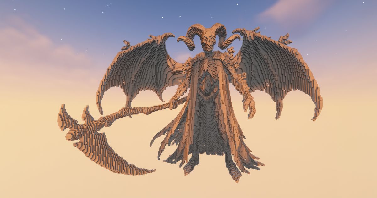 FREE Minecraft Reaper GrimEcho Statue preview 1