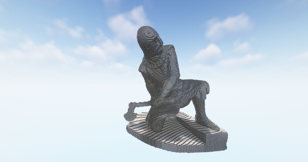 FREE Minecraft knight Statue