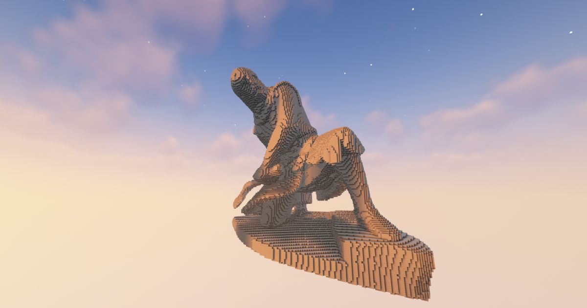 FREE Minecraft knight Statue preview 1