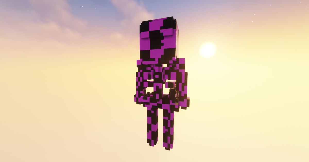FREE Minecraft Skeleton Bug Statue preview 1