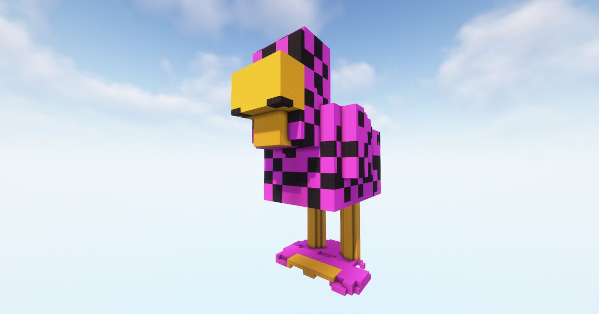FREE Minecraft Chicken Bug Statue