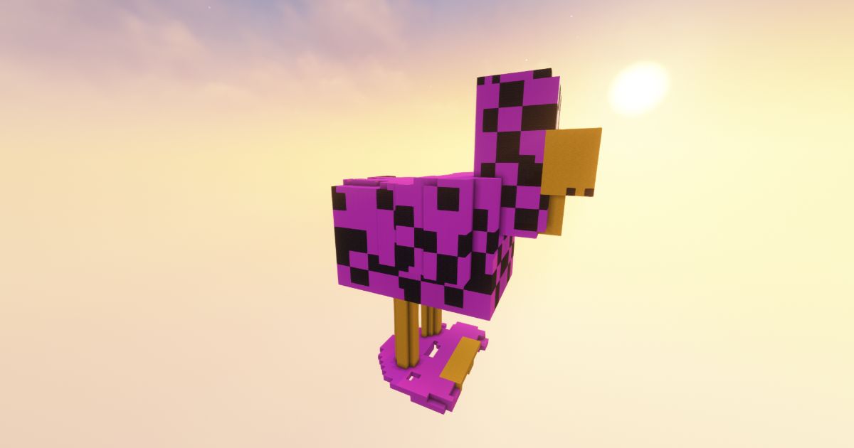 FREE Minecraft Chicken Bug Statue preview 1