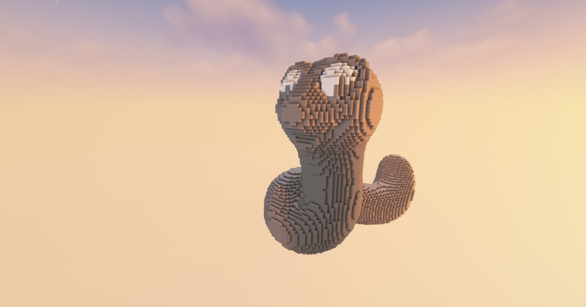 FREE Minecraft worm Statue preview 1