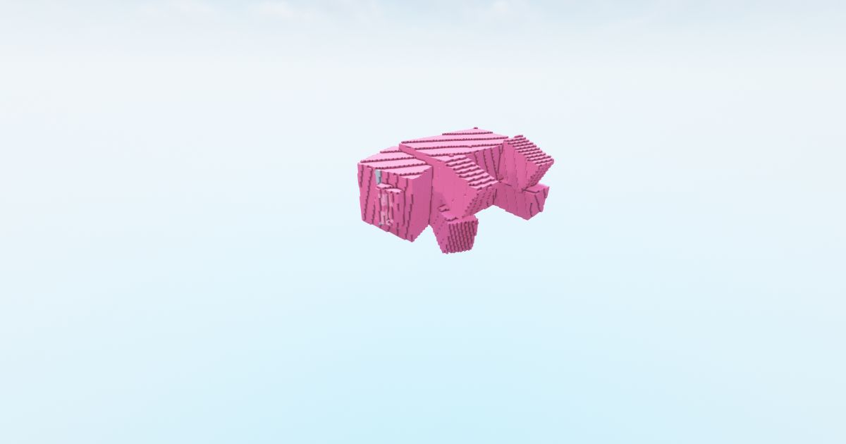 FREE PIG LYING DOWN Statue preview 1