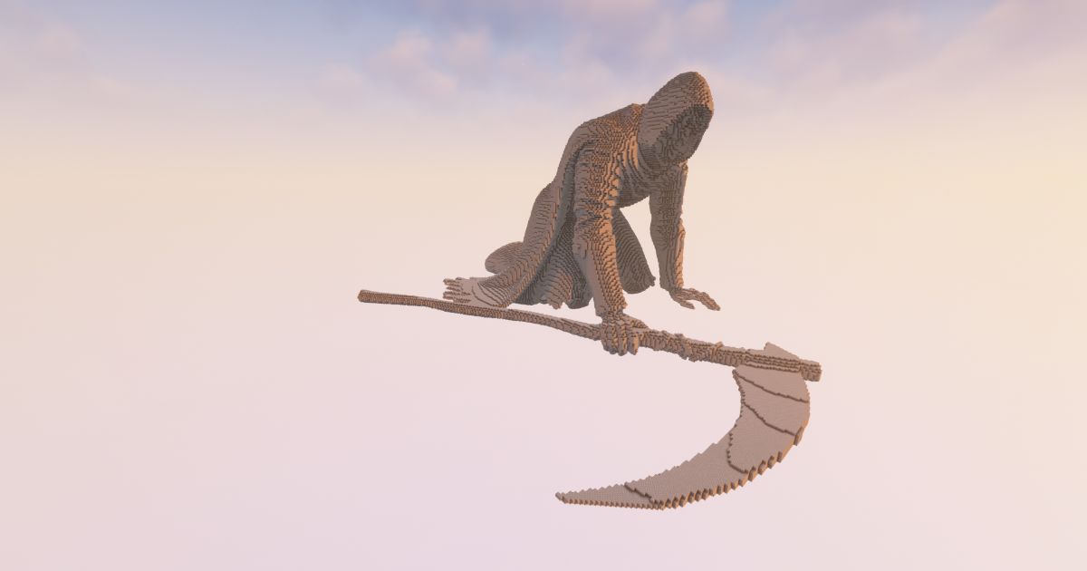 FREE Minecraft Reaper 15 Statue preview 1