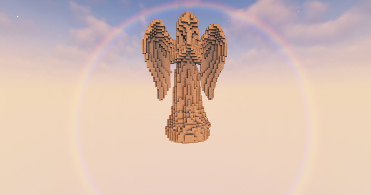 FREE Minecraft Angel Baby 2 Statue preview 1