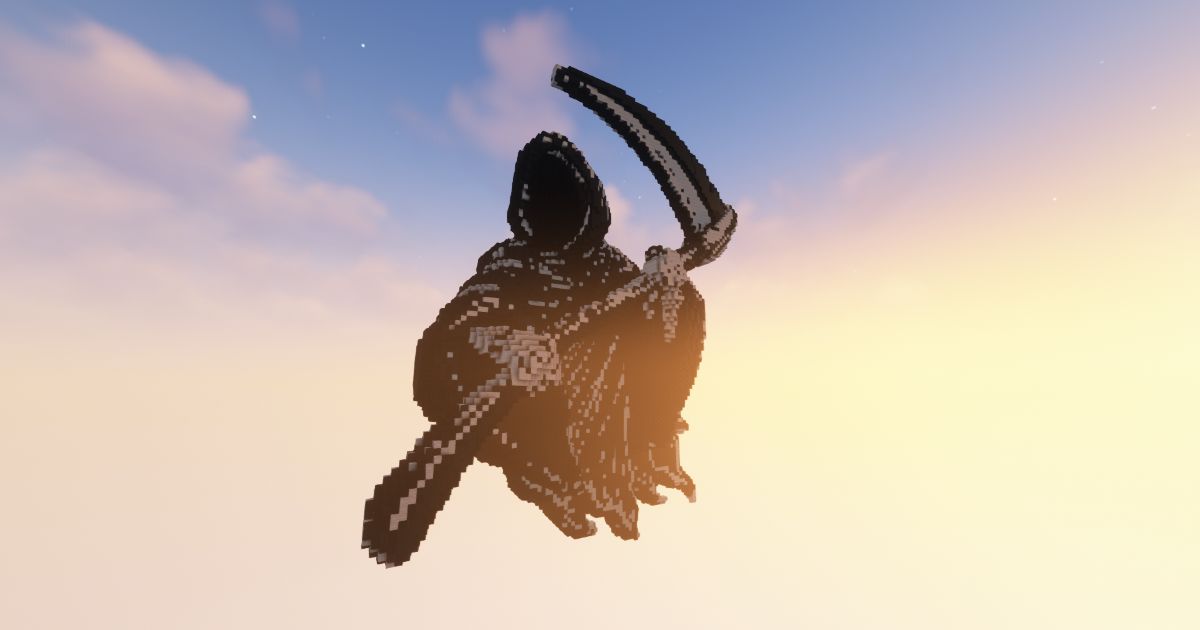 FREE Minecraft REAPER 3D Statue preview 1