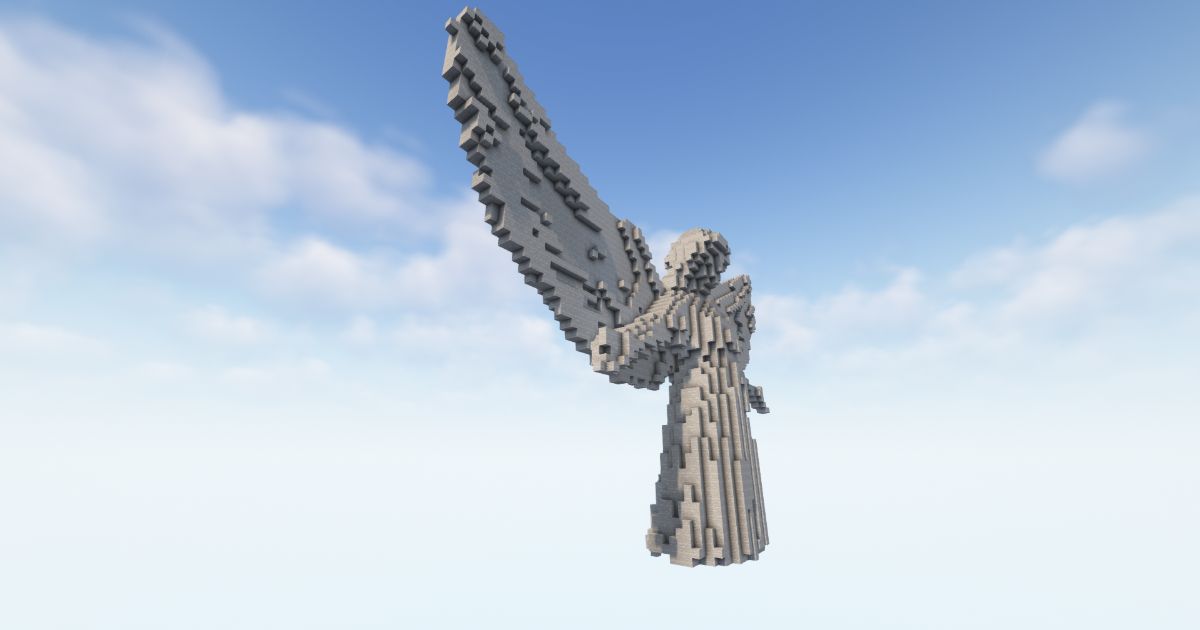 FREE Minecraft Angel Baby Statue preview 1