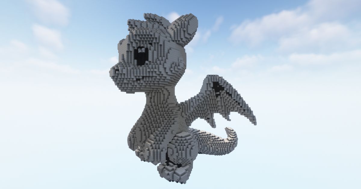 FREE Minecraft Dragon 2 Statue