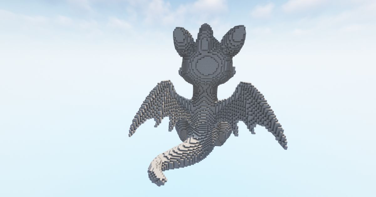 FREE Minecraft Dragon 2 Statue preview 1