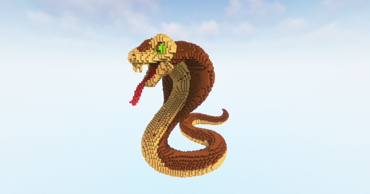 Minecraft Snake Brown Statue