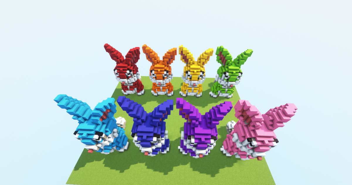 Minecraft Cute Easter Bunnies Pack