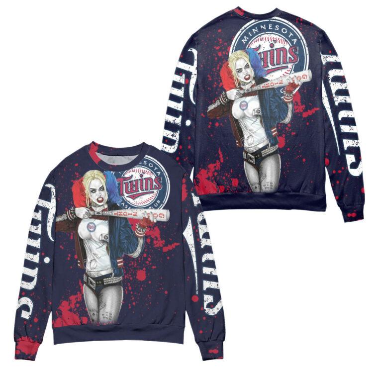 Fashion24Hs - Featured Product - Harley Quinn Minnesota Twins Ugly Christmas Sweater
