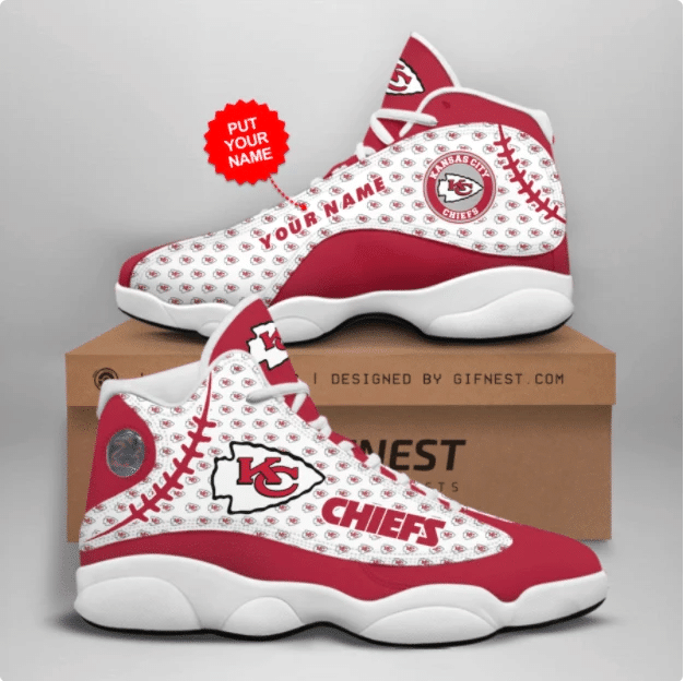 Personalized Kansas City Chiefs Logo Air Jordan 13 Printing Shoes Sneaker