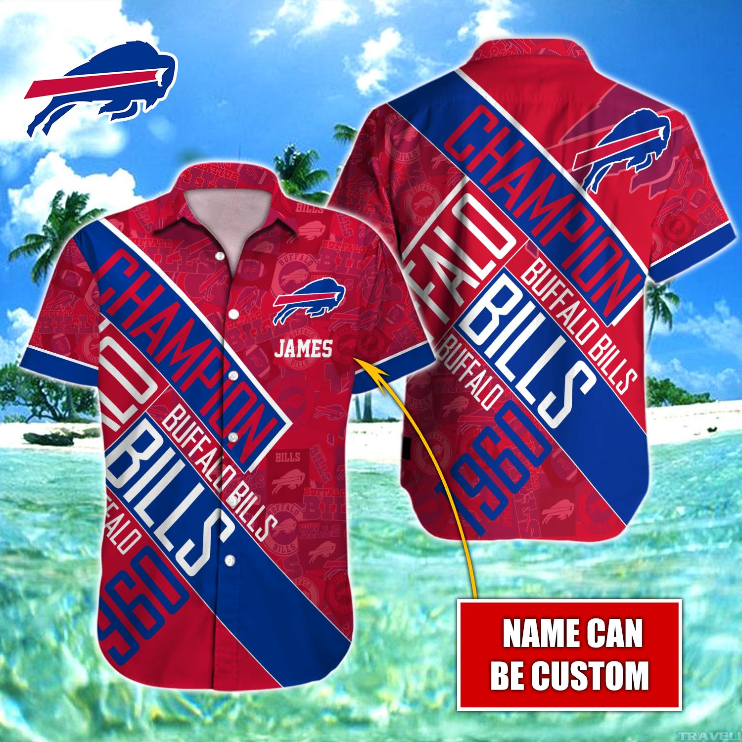 Buffalo Bills Nfl-Hawaiian Shirt Custom T-40918