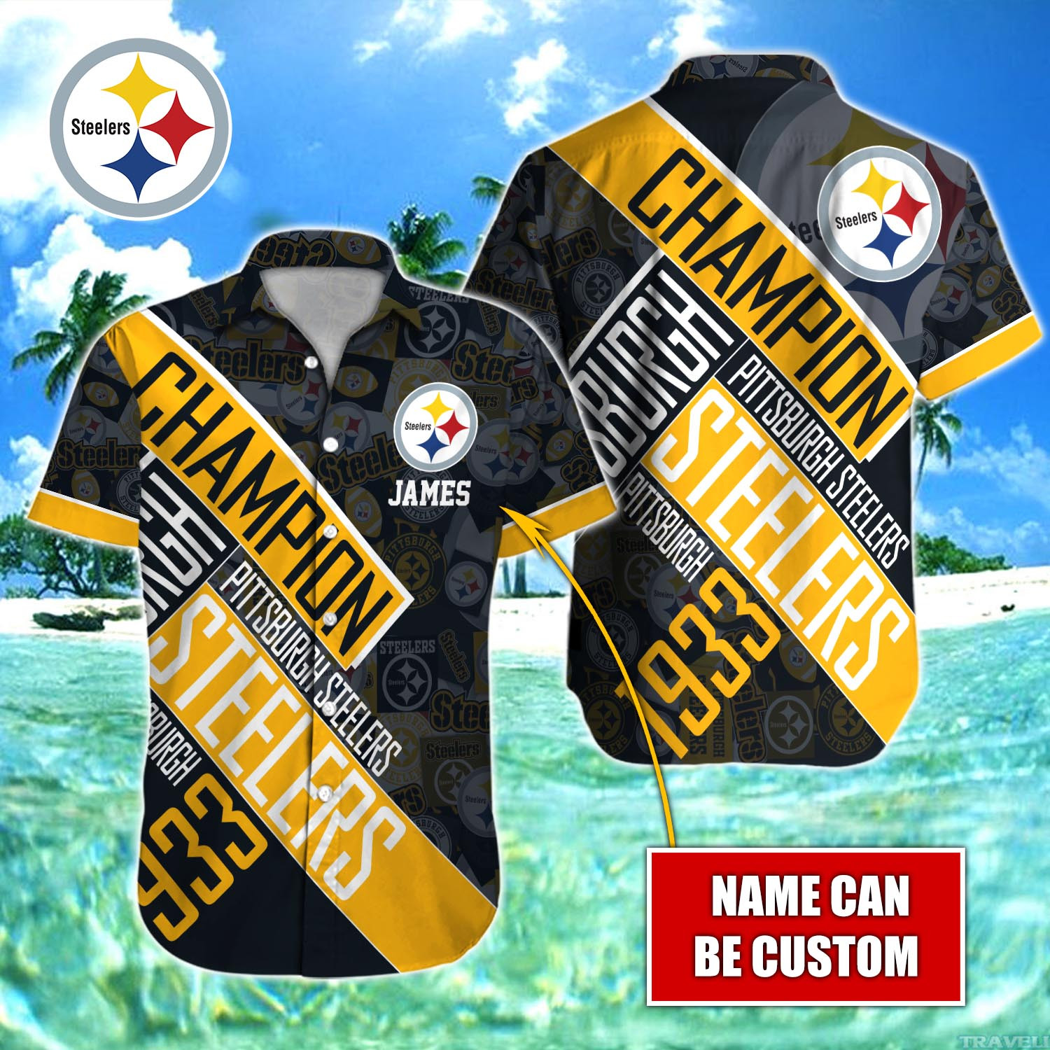 Pittsburgh Steelers Nfl-Hawaiian Shirt Custom T-40918