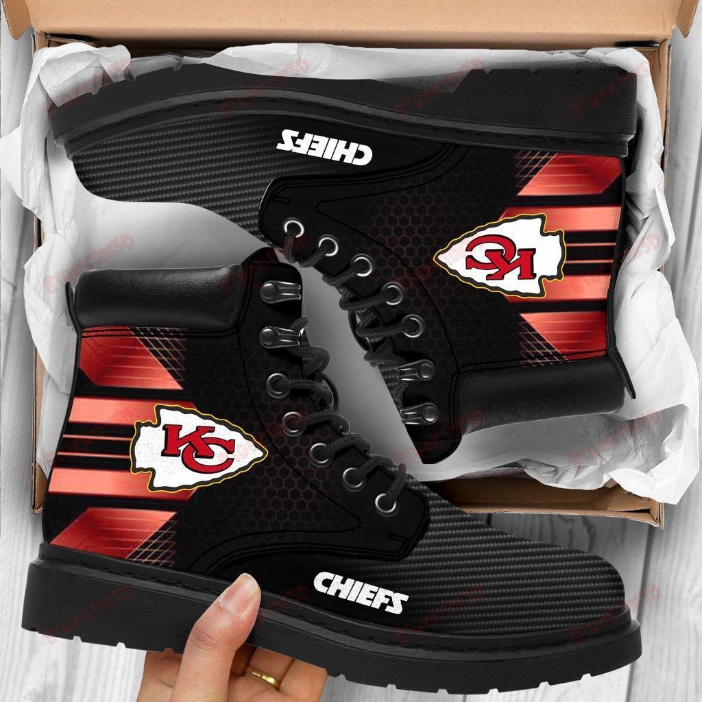 Kansas City Chiefs Boots – Premium Shoes/ Premium Leather Boots – Gift For Sports Lovers 498