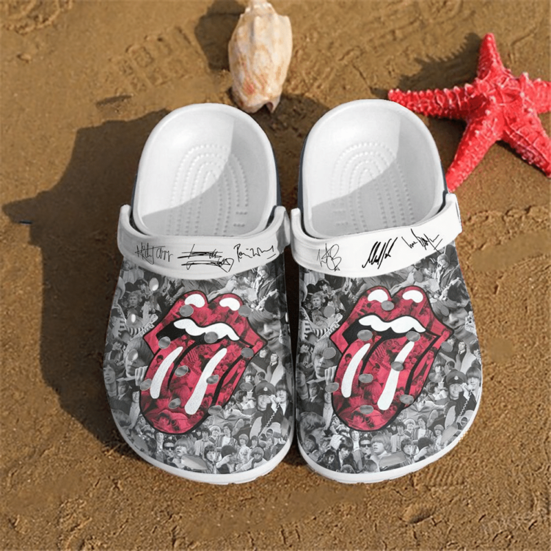 The Rolling Stones Crocs Crocband Clogs, Comfy Footwear, Shoes