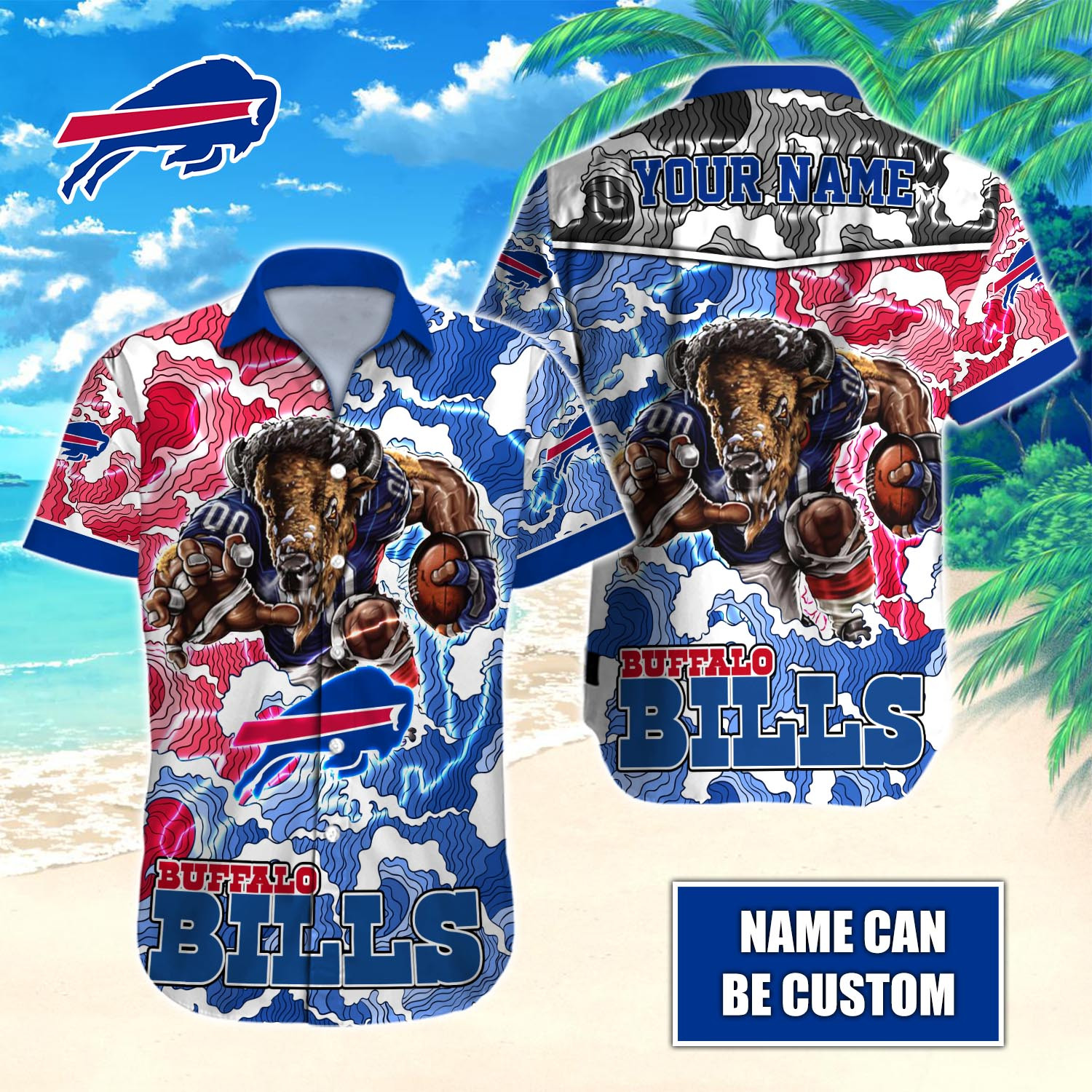 Buffalo Bills Nfl-Hawaiian Shirt Custom T-40578