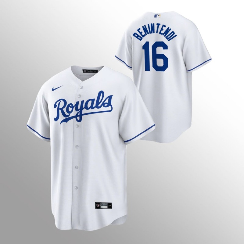 Men’S Kansas City Royals Andrew Benintendi #16 White Nike  Home Player Jersey – All Stitched, Embroidery