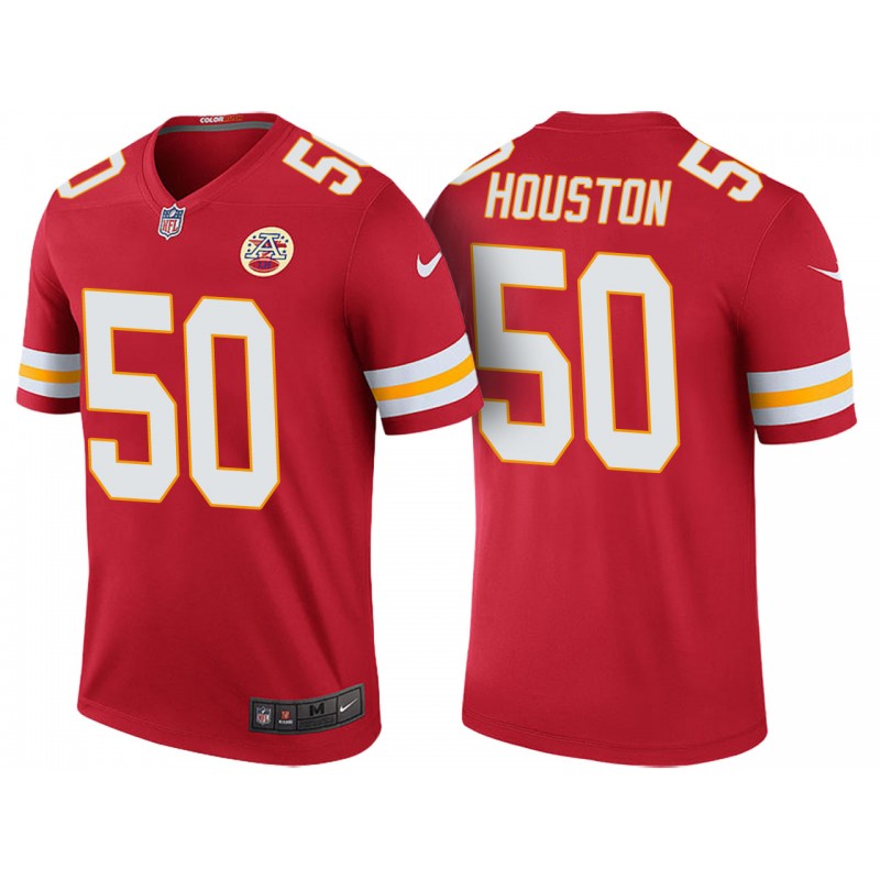 Men’S Justin Houston Kansas City Chiefs Color Rush Legend Red Jersey – All Stitched, Embroidery