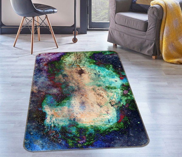 3D Bang Smoke Colour Themed Area Rug Home Decor