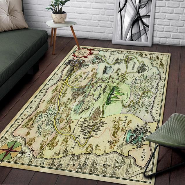 2020 Oz Map Area Rug – Home Decor – Bedroom Living Room Decor