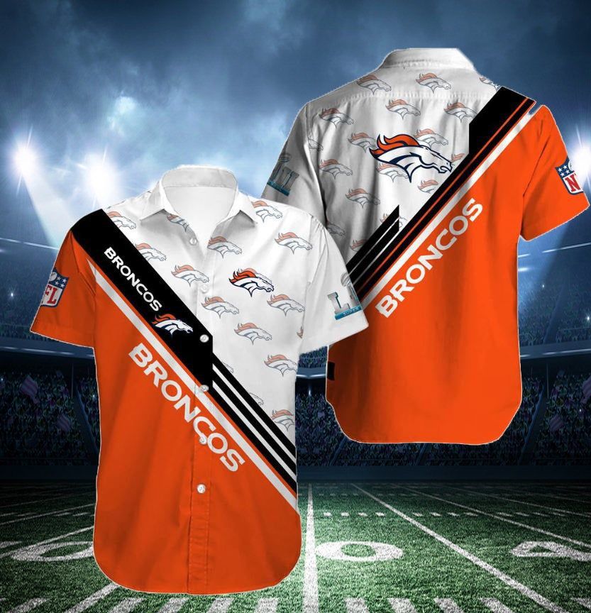 Denver Broncos Nfl Hawaiian Summer Shirt, Denver Broncos Summer Shirt, Denver Broncos Nfl Fan Hawaiian Shirt Short K176H5