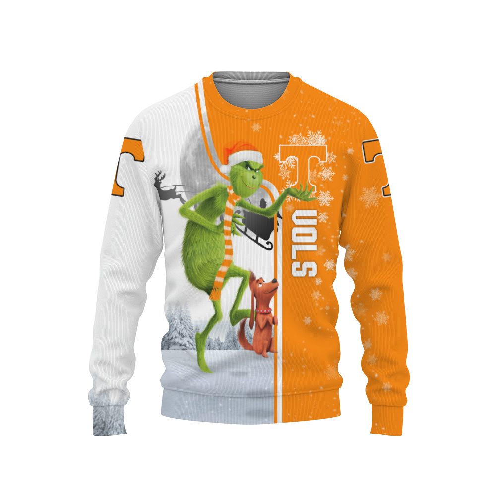 Tennessee Volunteers The Grinch Gift For Fan Ugly Wool Sweater Christmas