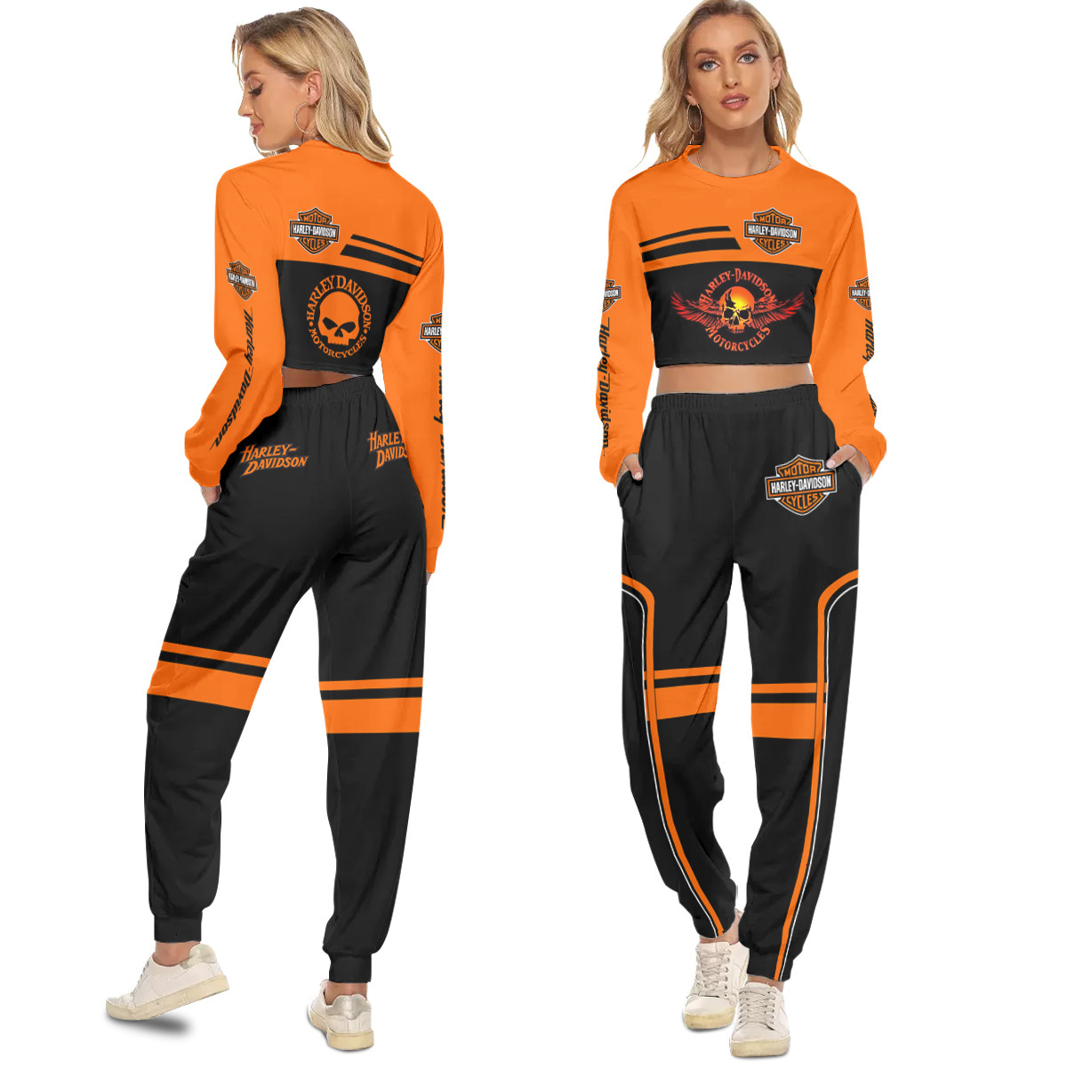 Hd Cropped Sweatshirt Suit Women Set Vd03