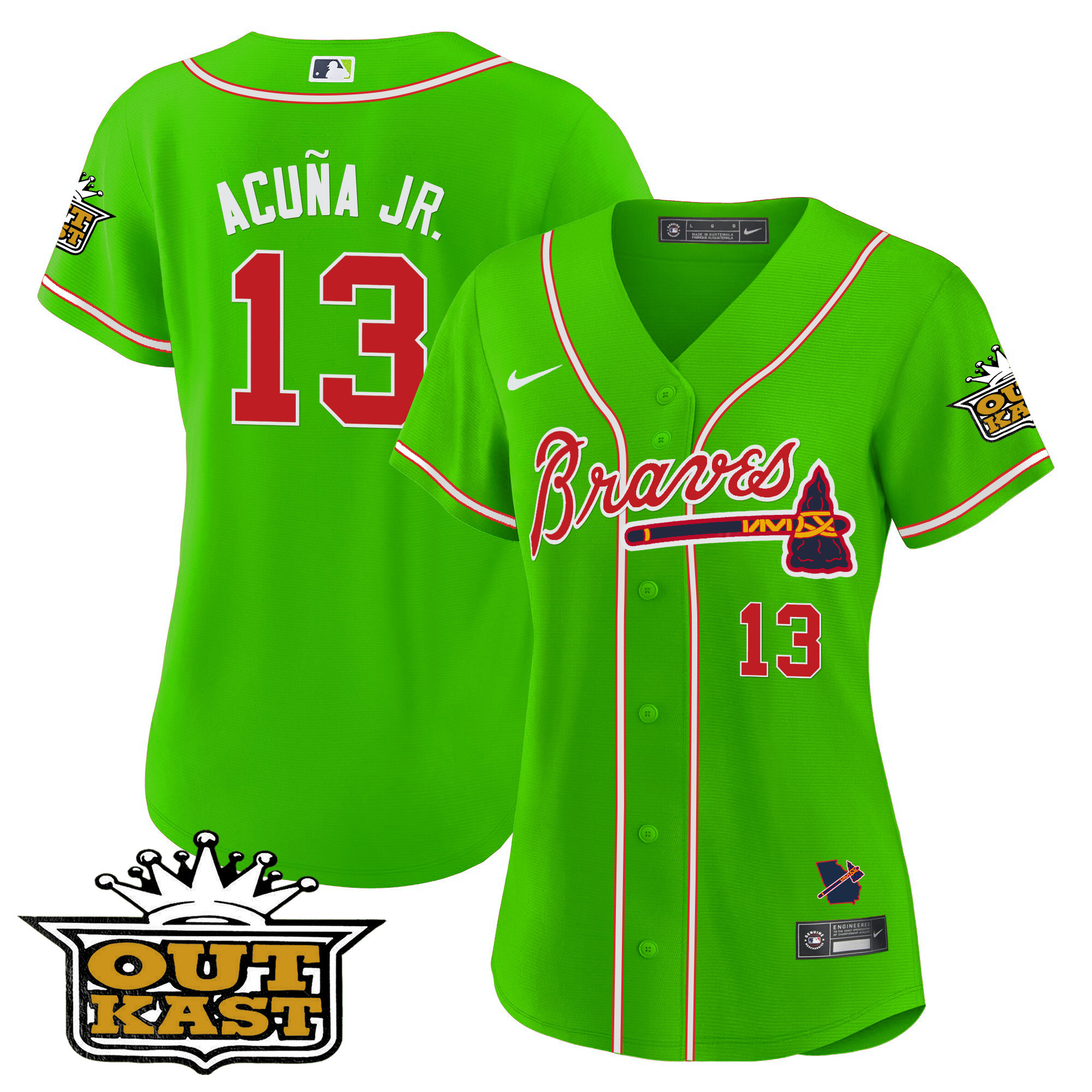 Women’S Atlanta Braves Outkast Baseball Jersey V2 – All Stitched